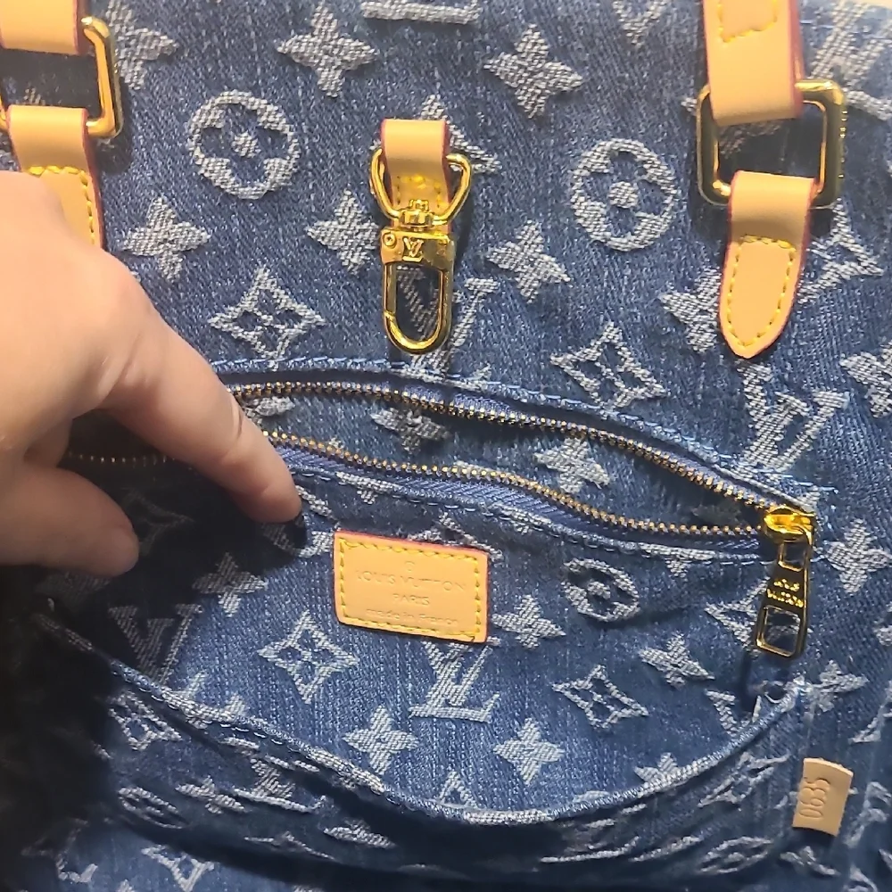 Blue Monogram Tote Bag - Picture 5 of 6